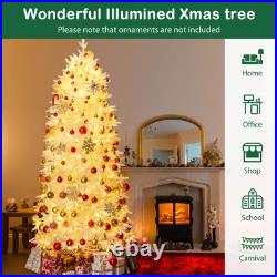 7 FT Artificial Xmas Tree with 1880 PE PVC Branch Tips 900 Warm White LED Lights 7 FT Artificial Xmas Tree with 1880 PE PVC Branch Tips 900 Warm White LED Lights