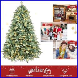 7 FT Pre-lit Artificial Christmas Tree Classic Spruce Xmas tree with 700 Lights