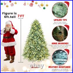 7 FT Pre-lit Artificial Christmas Tree Classic Spruce Xmas tree with 700 Lights 7 FT Pre-lit Artificial Christmas Tree Classic Spruce Xmas tree with 700 Lights