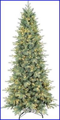7 FT Prelit Artificial Skinny Christmas Tree with1552 PE&PVC Branch Tips 400 Light 7 FT Prelit Artificial Skinny Christmas Tree with1552 PE&PVC Branch Tips 400 Light