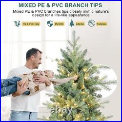 7 FT Prelit Artificial Skinny Christmas Tree with1552 PE&PVC Branch Tips 400 Light 7 FT Prelit Artificial Skinny Christmas Tree with1552 PE&PVC Branch Tips 400 Light