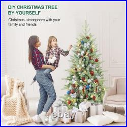 7 FT Prelit Artificial Skinny Christmas Tree with1552 PE&PVC Branch Tips 400 Light 7 FT Prelit Artificial Skinny Christmas Tree with1552 PE&PVC Branch Tips 400 Light