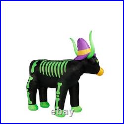 7 FT Skeleton Longhorn Halloween Inflatable LED Lighted Outdoor Yard Decor