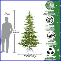 7 Foot Pre-Lit Aspen Fir Artificial Christmas Tree with 400 UL Listed LED Lights 7 Foot Pre-Lit Aspen Fir Artificial Christmas Tree with 400 UL Listed LED Lights