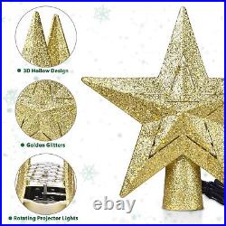 7 Ft Artificial Christmas Tree & LED Topper Star & Pine Cone String Lights Kit