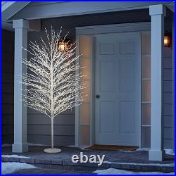 7 Ft Christmas Twinkle Tree With Lights 1740007, White Distressed Pkg