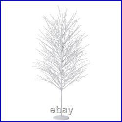7 Ft Christmas Twinkle Tree With Lights 1740007, White Distressed Pkg