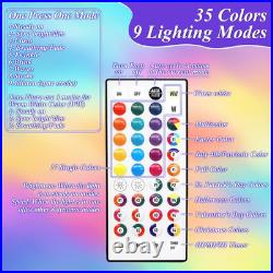 7 Ft RGB Lighted Birch Tree, 35 Colors Light up Tree with Remote, 150 LED Color