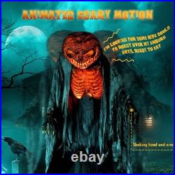 7 Ft Scary Animated Pumpkin Prop Vulture & Owl Skeleton Halloween 2026