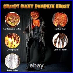 7 Ft Scary Animated Pumpkin Prop Vulture & Owl Skeleton Halloween 2026