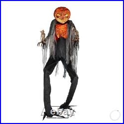 7 Ft Scary Animated Pumpkin Prop Vulture & Owl Skeleton Halloween 2026
