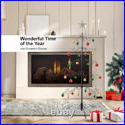 7 Ft Wrought Iron Christmas Tree Ornament Display Stand Metal Holder Hanger Wire 7 Ft Wrought Iron Christmas Tree Ornament Display Stand Metal Holder Hanger Wire