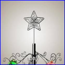 7 Ft Wrought Iron Christmas Tree Ornament Display Stand Metal Holder Hanger Wire 7 Ft Wrought Iron Christmas Tree Ornament Display Stand Metal Holder Hanger Wire