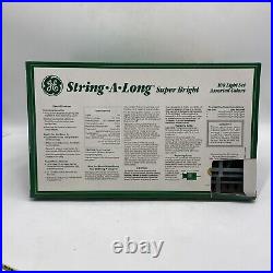 (7) GE Super Bright String A Long Color 100 Light Set Miniature Bulbs