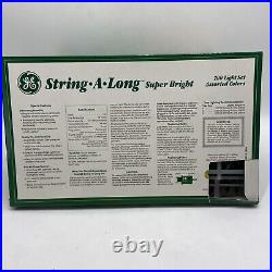 (7) GE Super Bright String A Long Color 100 Light Set Miniature Bulbs