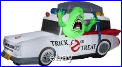 7' Gemmy Airblown Inflatable Ghostbuster's Ecto-1 Mobile with Slimer Yard Decor