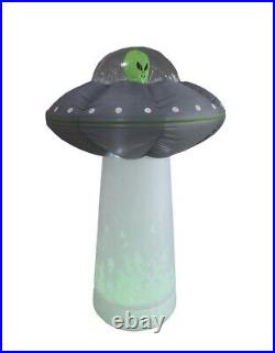 7' Inflatable Spooky Alien UFO with Inferno LED Tractor Beam Yard Halloween Decor 7' Inflatable Spooky Alien UFO with Inferno LED Tractor Beam Yard Halloween Decor