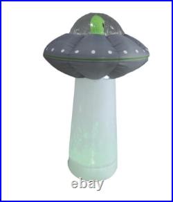 7' Inflatable Spooky Alien UFO with Inferno LED Tractor Beam Yard Halloween Decor 7' Inflatable Spooky Alien UFO with Inferno LED Tractor Beam Yard Halloween Decor