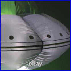 7' Inflatable Spooky Alien UFO with Inferno LED Tractor Beam Yard Halloween Decor 7' Inflatable Spooky Alien UFO with Inferno LED Tractor Beam Yard Halloween Decor
