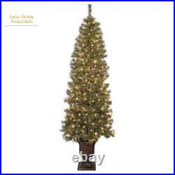 7' Pre-Lit Pine Christmas Tree for a Festive Holiday Atmosphere