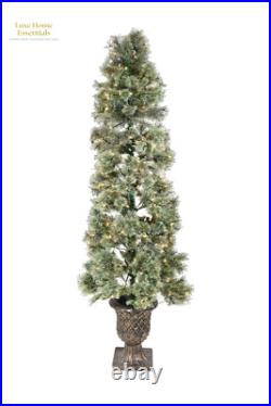 7' Pre-Lit Pine Christmas Tree for a Festive Holiday Atmosphere