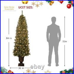 7' Pre-Lit Pine Christmas Tree for a Festive Holiday Atmosphere