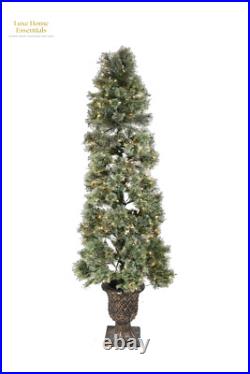 7' Pre-Lit Pine Christmas Tree for a Festive Holiday Atmosphere