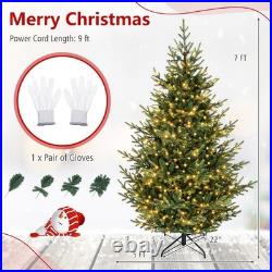 7 ft Alpine Christmas Tree with1115 Full Branch Tips, 340 Warm White LED Lights