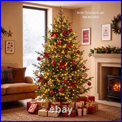 7 ft Alpine Christmas Tree with1115 Full Branch Tips, 340 Warm White LED Lights