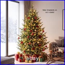 7 ft Alpine Christmas Tree with1115 Full Branch Tips, 340 Warm White LED Lights