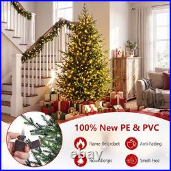 7 ft Alpine Christmas Tree with1115 Full Branch Tips, 340 Warm White LED Lights