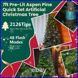 7 ft Prelit Smart Artificial Christmas Tree with 340 Multi-Color RGB LED Lights