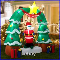 7ft Christmas Inflatable Decorations Santa Skiing Under Tree Arch Decors with 7ft Christmas Inflatable Decorations Santa Skiing Under Tree Arch Decors with