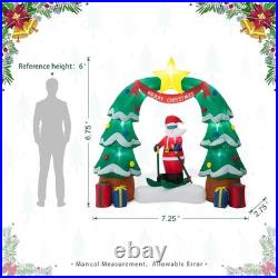 7ft Christmas Inflatable Decorations Santa Skiing Under Tree Arch Decors with 7ft Christmas Inflatable Decorations Santa Skiing Under Tree Arch Decors with