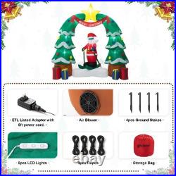 7ft Christmas Inflatable Decorations Santa Skiing Under Tree Arch Decors with 7ft Christmas Inflatable Decorations Santa Skiing Under Tree Arch Decors with