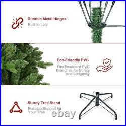 7ft Green Spruce Realistic Artificial Christmas Tree with Stand 1816 PE&PVC Tips