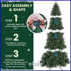 7ft Prelit Artificial Christmas Tree & App-Controlled Multi-Color 400LRGB lights