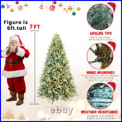 7ft Prelit Blue Spruce Christmas Tree Artificial Full Xmas Tree & 500 Lights
