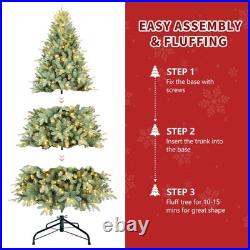 7ft Prelit Blue Spruce Christmas Tree Artificial Full Xmas Tree & 500 Lights