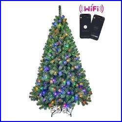 7ft Prelit Smart Artificial Christmas Tree &380 Multicolor Lights App Controlled