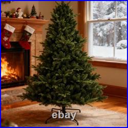 7ft Unlit Artificial Christmas Tree Spruce Xmas Tree with 2257 Tip Foldable Base