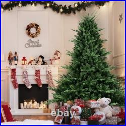7ft Unlit Artificial Christmas Tree Spruce Xmas Tree with 2257 Tip Foldable Base