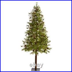 7ft. Wyoming Alpine Artificial Christmas Tree with 200 Clear Multifunction LE