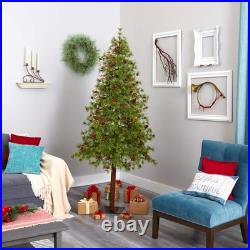 7ft. Wyoming Alpine Artificial Christmas Tree with 200 Clear Multifunction LE