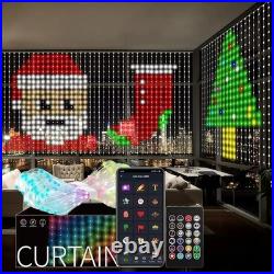 800 LED RGB Curtain Lights with Music, App Controls and Remote for Wedding/Christ