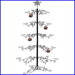 84 Inch Wrought Iron Christmas Tree Ornament Display Stand Metal Holder Hanger W
