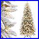 84_Pre_Lit_Pencil_Christmas_Tree_with_Flocked_Snow_LED_Lights_Artificial_Xmas_01_dkmy