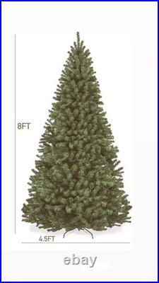 8FT Artificial Christmas Tree, Premium Unlit Holiday Decor withDense Branches 8FT Artificial Christmas Tree, Premium Unlit Holiday Decor withDense Branches