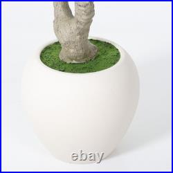 8FT Artificial Olive Tree with Decorative White Pot Tall Indoor Outdoor Faux