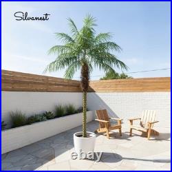 8FT Artificial Palm Tree 1095 Leaves Tall Fake Tree Indoor Outdoor UV Resistant